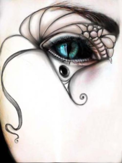 Maquillage gothique .